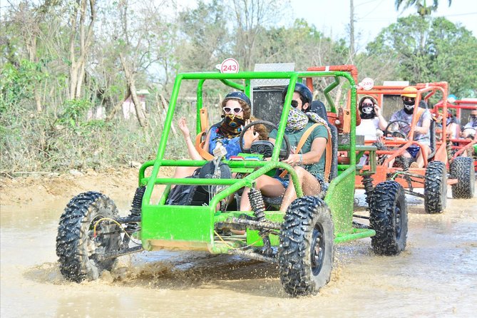 Punta Cana Dune Buggy Adventure and Amazing Water Cave - The muddy convoy through rural Punta Cana