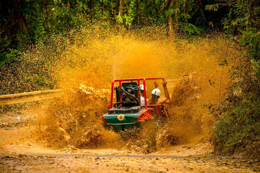 Punta Cana: Zipline, Chairlift, Buggy & Horse Ride Adventure - Mud, engines, and the private buggy course