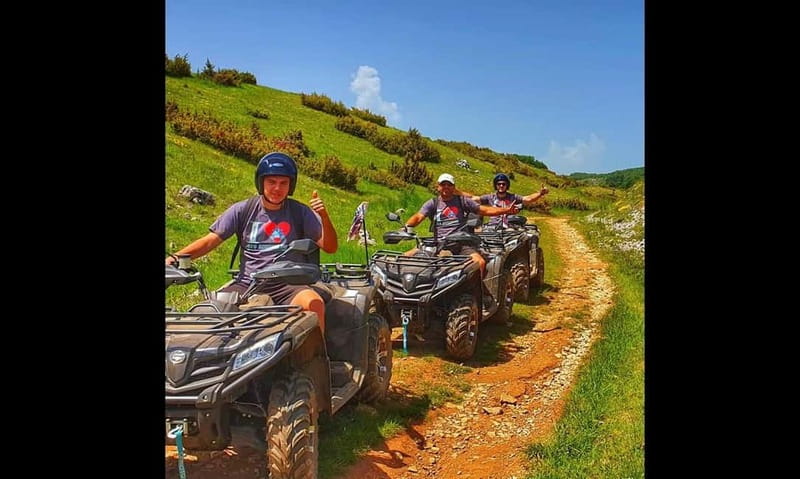 Quad ATV Bike Galicica, from Ohrid. - The first hour: bends, bumps, and a cautious pace