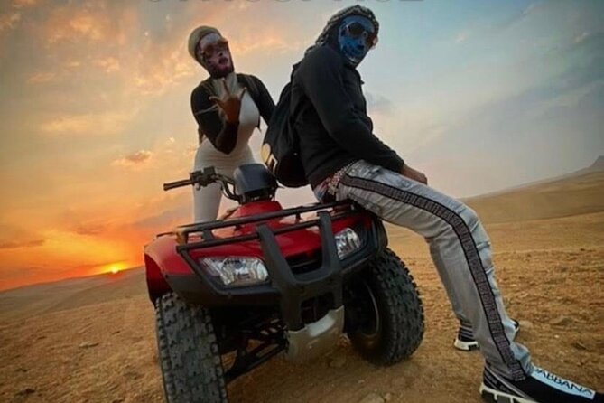 Quad Bike ATV Tours in Desert of Giza Pyramids with Egyptian Tea - Riding toward the pyramids