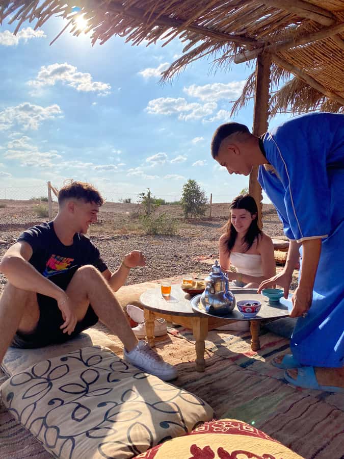 Quad biking in Marrakech's desert palm grove - The mint tea stop adds Moroccan character