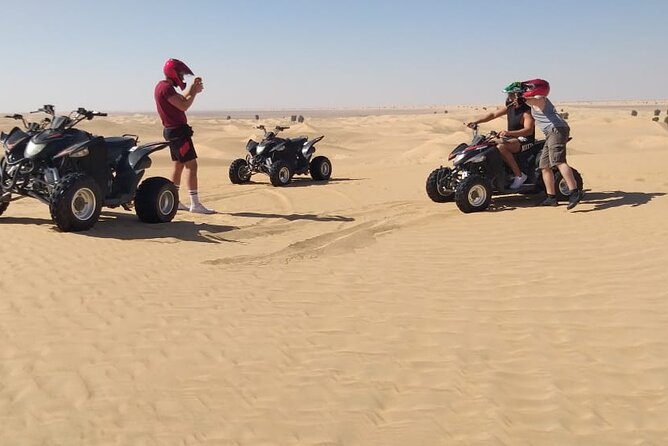 Quad biking tour with or without pick and drop(Abu dhbai ) - The short briefing and first turn of the throttle