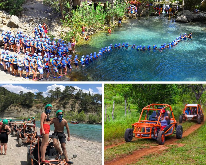 Rafting, Quad or Buggy Ride, Zipline, Jeep Tour Super Combo - A zipline break above the river