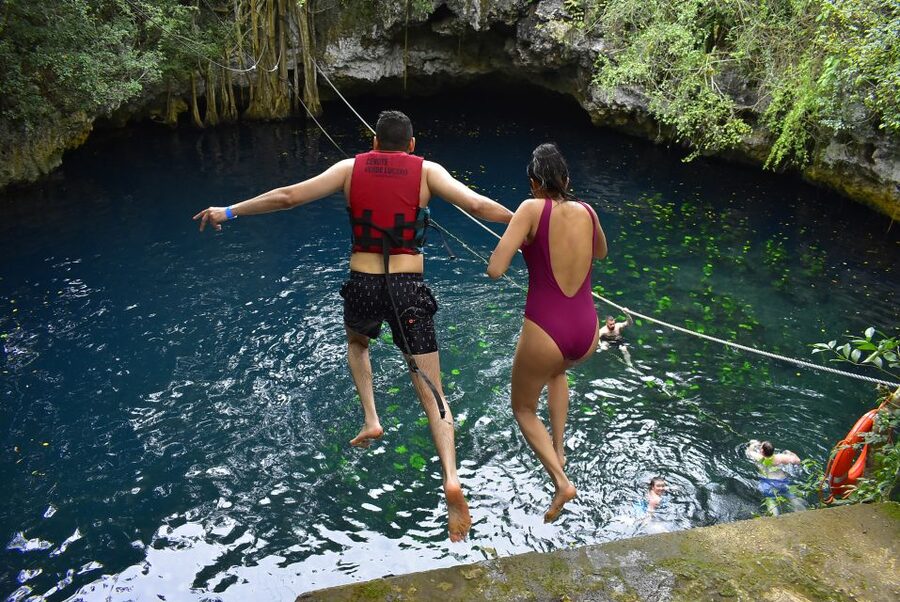 Riviera Maya: Horseback Ride, Zipline, and ATV Adventure - A freshwater swim at Cenote Verde Lucero