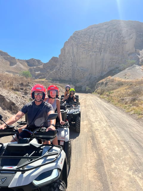 Santorini: ATV guided tour around the South of the island - Theros Beach brings a short swim break