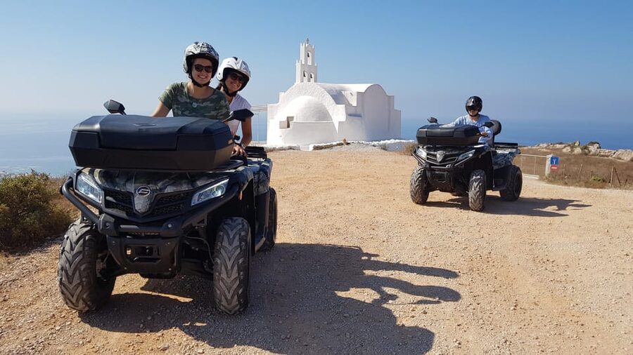 Santorini: ATV guided tour around the South of the island - Prophet Elias delivers the biggest view