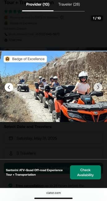 Santorini: ATV-Quad Off-Road Safari with Hidden Trails - The sunset option and best time to ride