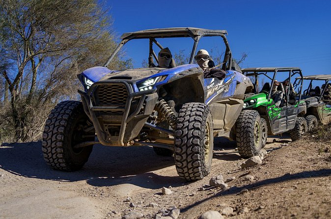 Self-Guided Centipede Desert UTV Rental - Dust, cactus, and wide desert views