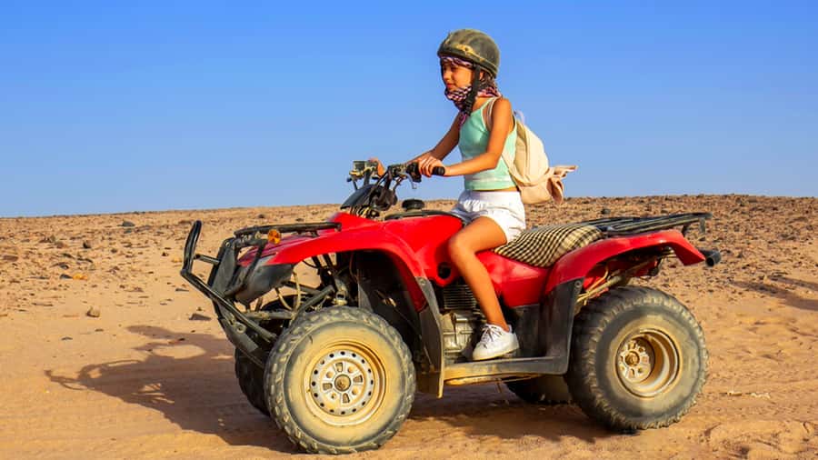 Sharm El Sheikh: Quad Biking, Camel Ride & Bedouin Dinner. - Quad biking beneath the Sinai Mountains