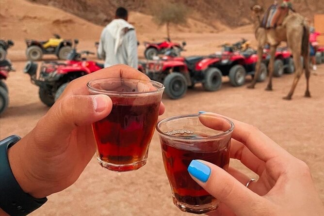 Sharm: Quad Bike or Car Buggy, Camel ride & optional VIP Bedouin Dinner & Show - Pickup from Sharm hotels and the long first stage