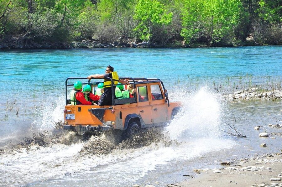 Side&Alanya:Rafting,Jeep,Quad/Buggy Safari/Zipline wLunch - Lunch between the action