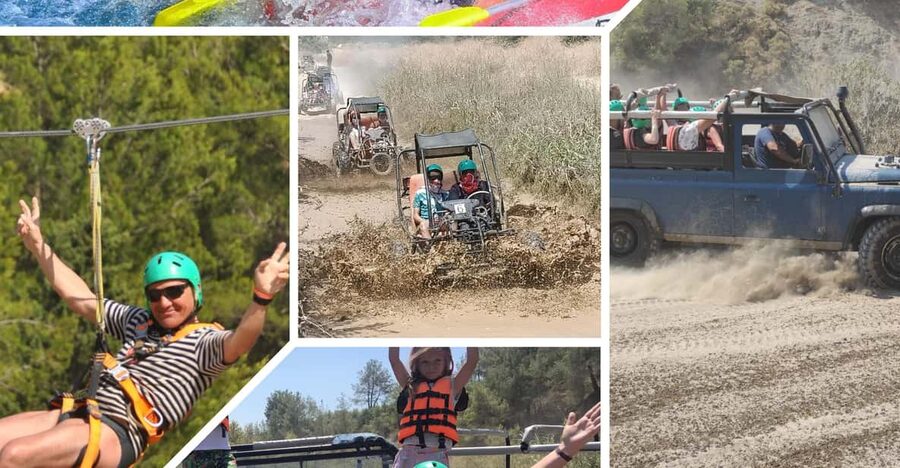 Side&Alanya:Rafting,Jeep,Quad/Buggy Safari/Zipline wLunch - What the $32 price really covers