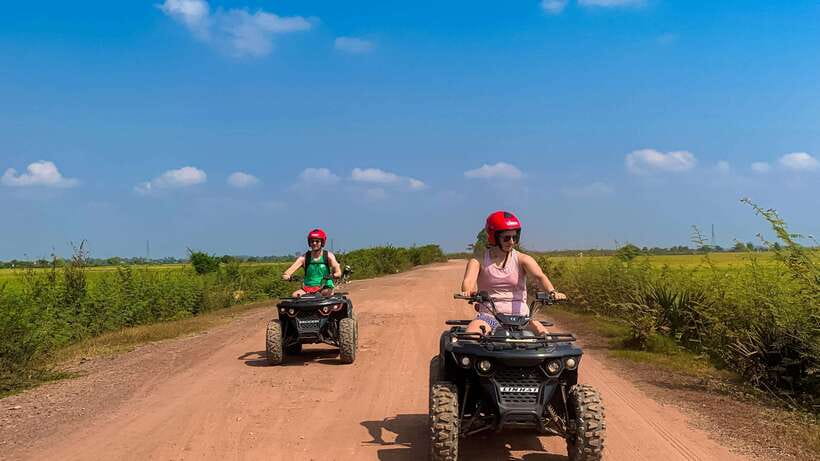 Siem Reap: Khmer Village and Fish Farm ATV Tour - Through thatched homes and traditional Khmer villages