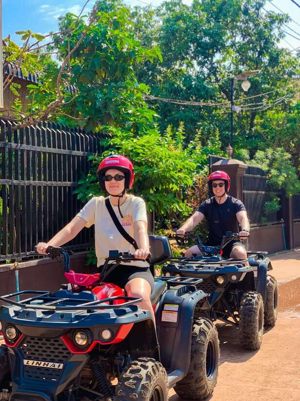 Siem Reap: Quad Bike Tour of Local Villages - Watching the sunset from the rice fields