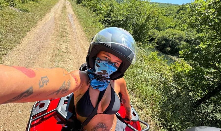 Split: ATV Quad Tour with waterfall swim - Getting comfortable on the quad