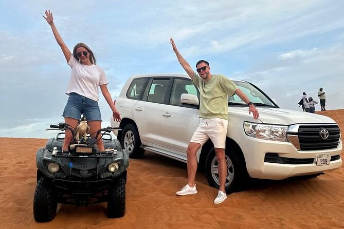 Sunset Desert Safari Quad bike Camel ride Sand Board & BBQ Dinner - Four live shows, Arabic music, and sheesha