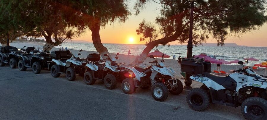 Sunset Quad Safari Tour in Crete - Sunset on the beach
