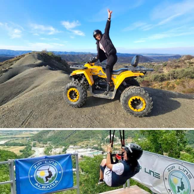 Tirana: Quad Bike and Zipline Adventure Tour - From four wheels to a zipline above the valleys