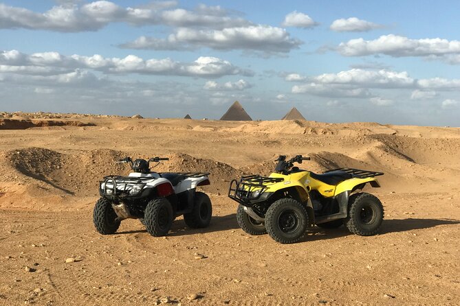 Top Private All Inc-Pyramids,Camel,Quad Bike,Inside Pyramid&Lunch - One hour on the desert quad bike
