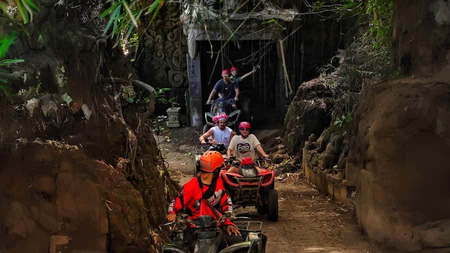 Ubud: Quad ATV Waterfalls & Barong Caves - Riding from jungle paths to Barong Caves