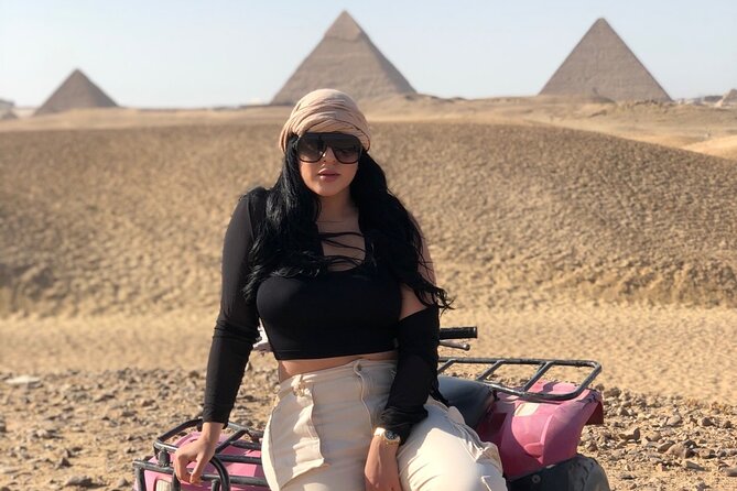 VIP Giza Pyramids,Sphinx,ATV bike,CamelRide,Shopping&DinnerCruise - A 60-minute ATV ride in the desert